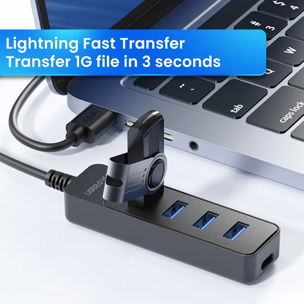 Elough 4 Ports USB HUB 3.0 High Speed Multi USB 3.0 Splitter Type c USB 2.0 Expander Power Adapter For PC Computer