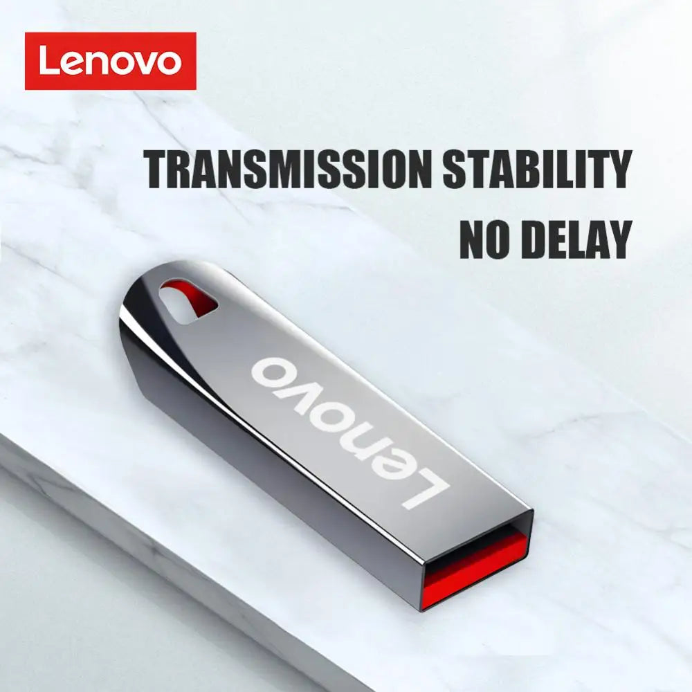 Lenovo USB Flash Drives Pen Drive 2TB 1TB Memory Waterproof U Disk High-Speed USB 3.0 Data Transmission Metal USB Flash Drive