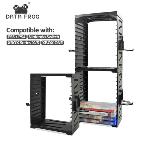 DATA FROG Host Disc Multi-layer Storage Box Holder for XBOX Series X/Xbox One Universal Game Disc for PS5/PS4 CD Disk Stand