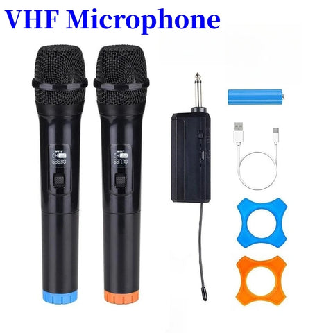 Wireless Microphone Dynamic Handheld Microphones Karaoke Microphone Mic with Rechargeable Receiver for Wedding Party Church Club