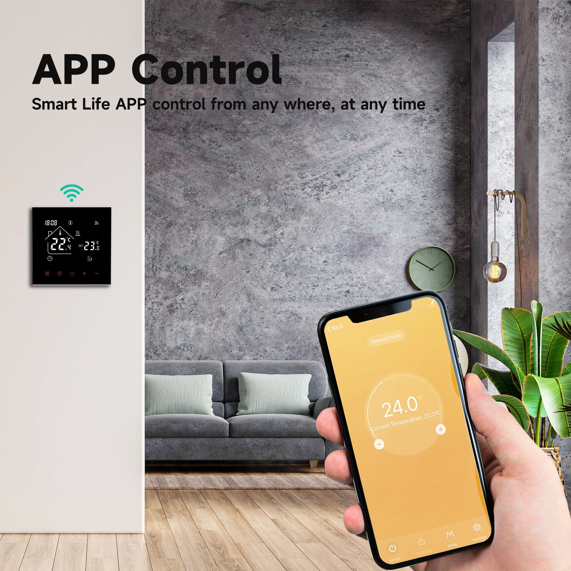 Tuya WiFi Smart Thermostat LCD Display Touch Screen for Electric Floor Heating Water/Gas Boiler Temperature Remote Controller