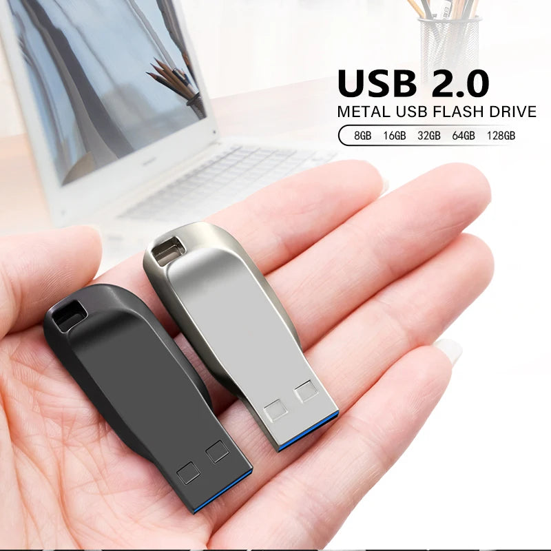 NEW USB Flash Drive 2.0 128GB 64GB 32GB 16GB 8GB Metal 2.0 Pendrive USB Stick Pen Drive 2.0 High Speed 64GB 128GB Free Shipping