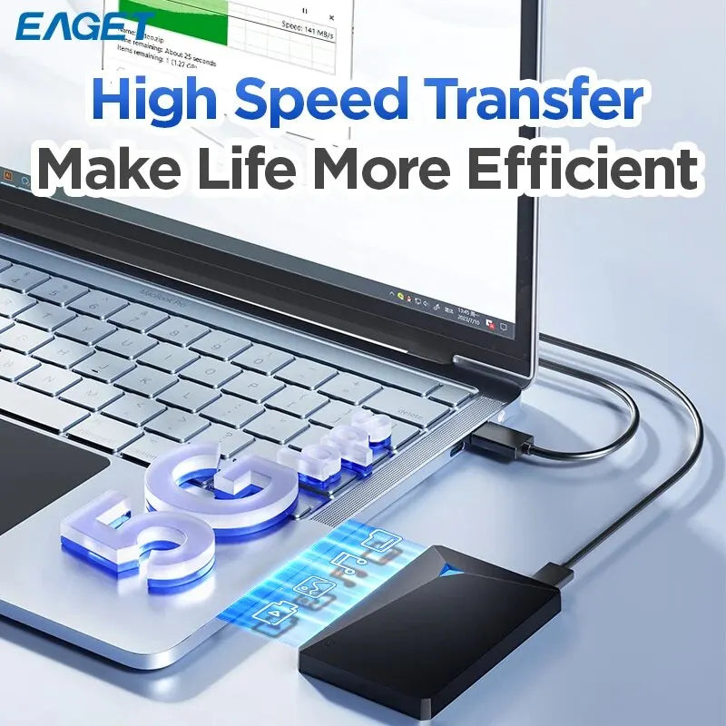 EAGET G20 Portable HDD 5400 RPM USB 3.0 Hard Disk Drive 250gb 500gb 1T 2T External Mechanical Hard Drive for Laptop Desktop