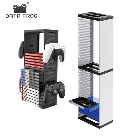 DATA FROG Host Disc Double-layer Storage Box Holder For PS5/PS4/Nintend Switch Disc Shelf for Xbox Series X Holder Accessories