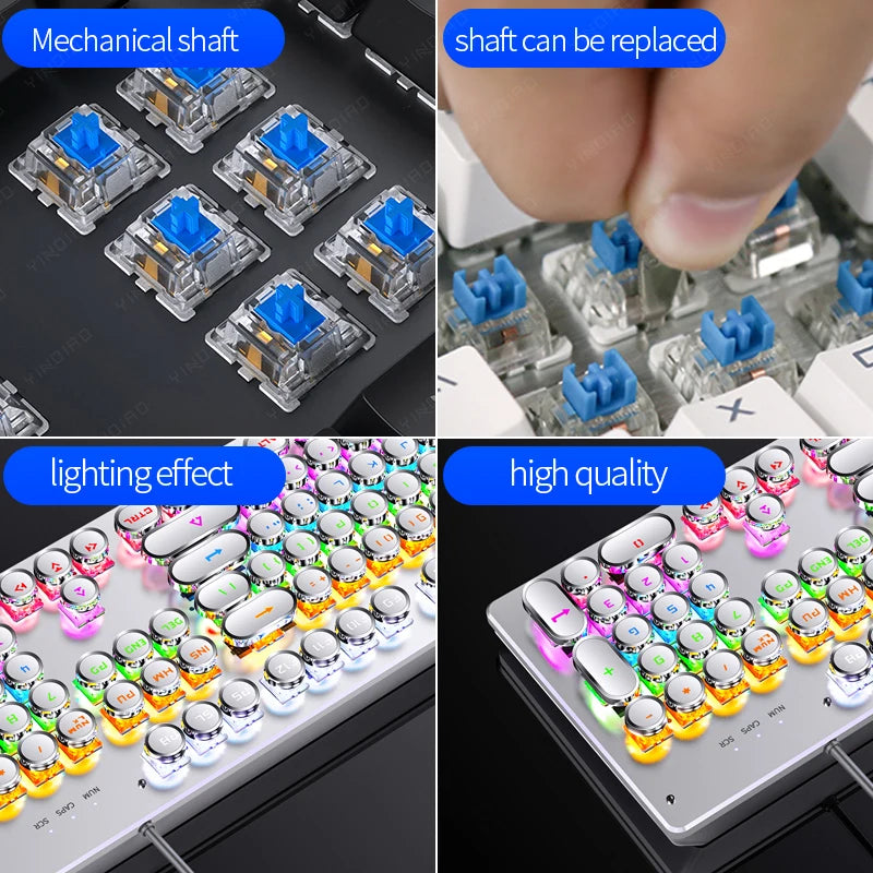 Mechanical  Keyboard Switches Gaming Wired Laptop Desktops Computer Accessories low profile Keyboards with numpad