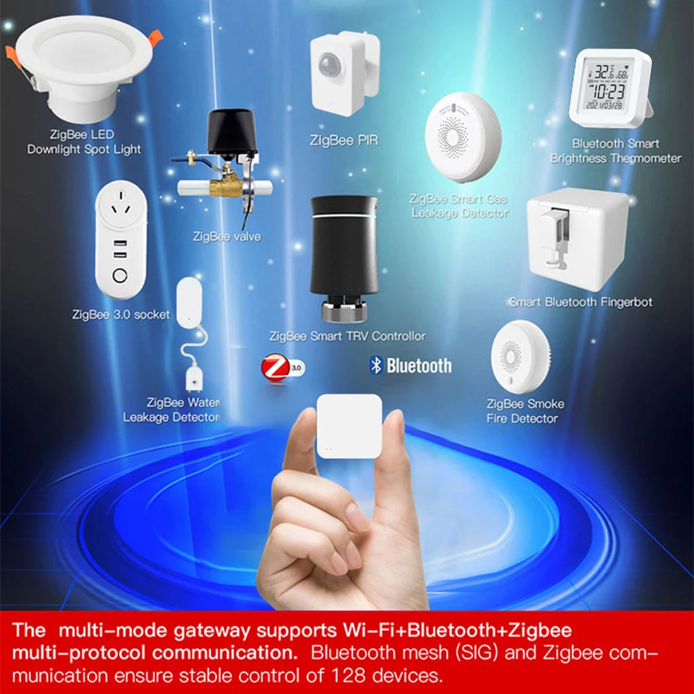 Tuya Smart Gateway Hub Multi-model Smart Home Bridge WiFi Bluetooth ZigBee APP Wireless Remote Control Alexa Google