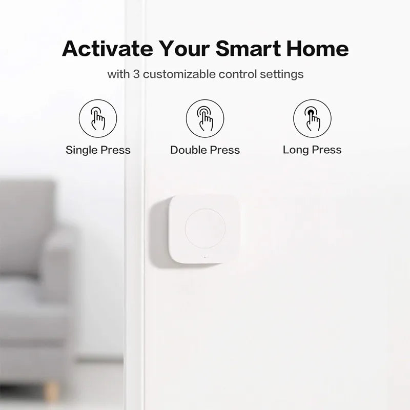 Aqara Smart Wireless Mini Switch Key ZigBee Sensor Connection Remote One Key Control Button Smart Home For Mi home Homekit APP