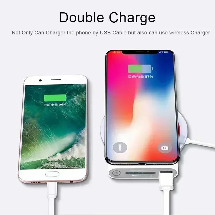 200000mAh Wireless Power Bank Two-way Fast Charging Powerbank Portable Charger Type-c External Battery for IPhoneSamsung Huawei