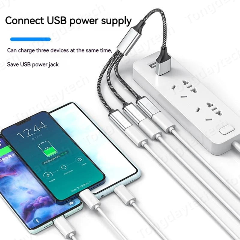 Multi USB Hub Extensions 4 Port Type C Hub USB Splitter Fast Data Transmission OTG Adapter For Computer Xiaomi Macbook Pro Air