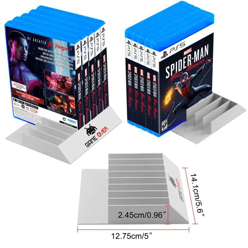 8 in 1 Game CD Card Storage Stand With Base Support Bracket for Sony PS5 PS4 PS3 Playstation Game Disc