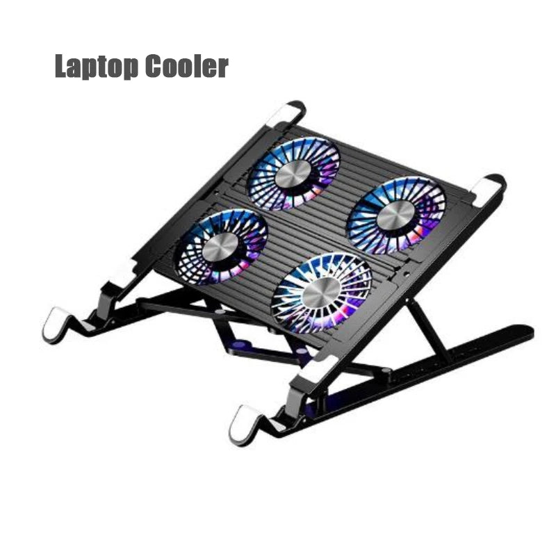 Laptop Cooler Base Stand Foldable Laptop Cooling Pad Portable Adjustable suporte para notebook for 11 Inch with 2/4 Fans