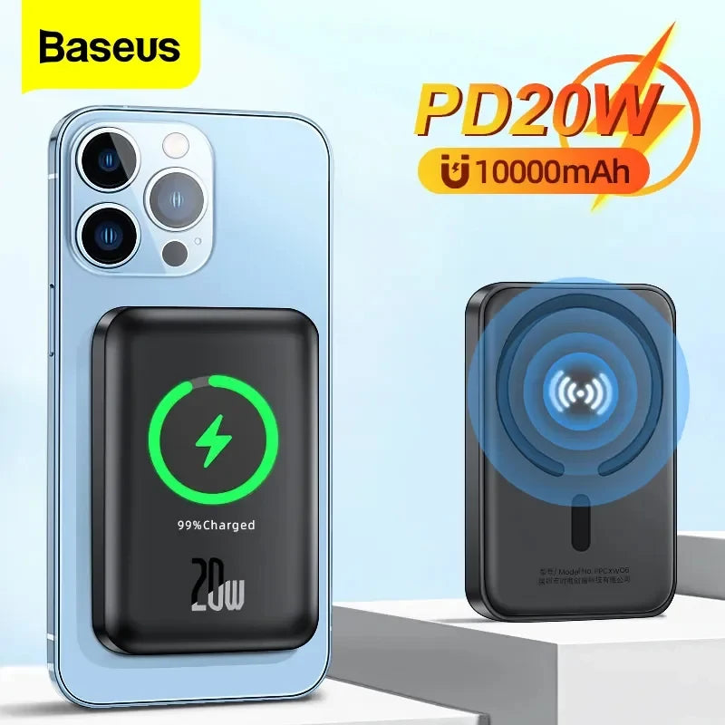 Baseus 6000mAh Power Bank Magnetic Wireless Charger 10000mAh Powerbank For iPhone 12 13 14 Pro Mini Portable External Battery