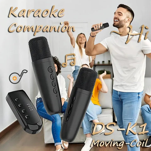 VAORLO DS-K1 Karaoke Companion Bluetooth 5.3 Wireless Dynamic Microphone KTV DSP Mixer System 3.5MM AUX Type-C Amplifier Host