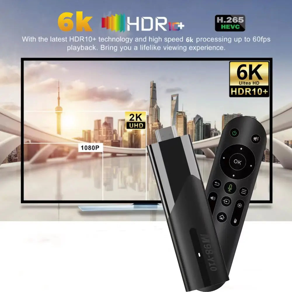 LEMFO ATV Mini TV Stick Android 13 Allwinner H618 Quad Core Cortex A53 Support 8K Video 4K Wifi6 BT5.2 Voice Remote Smart TV Box