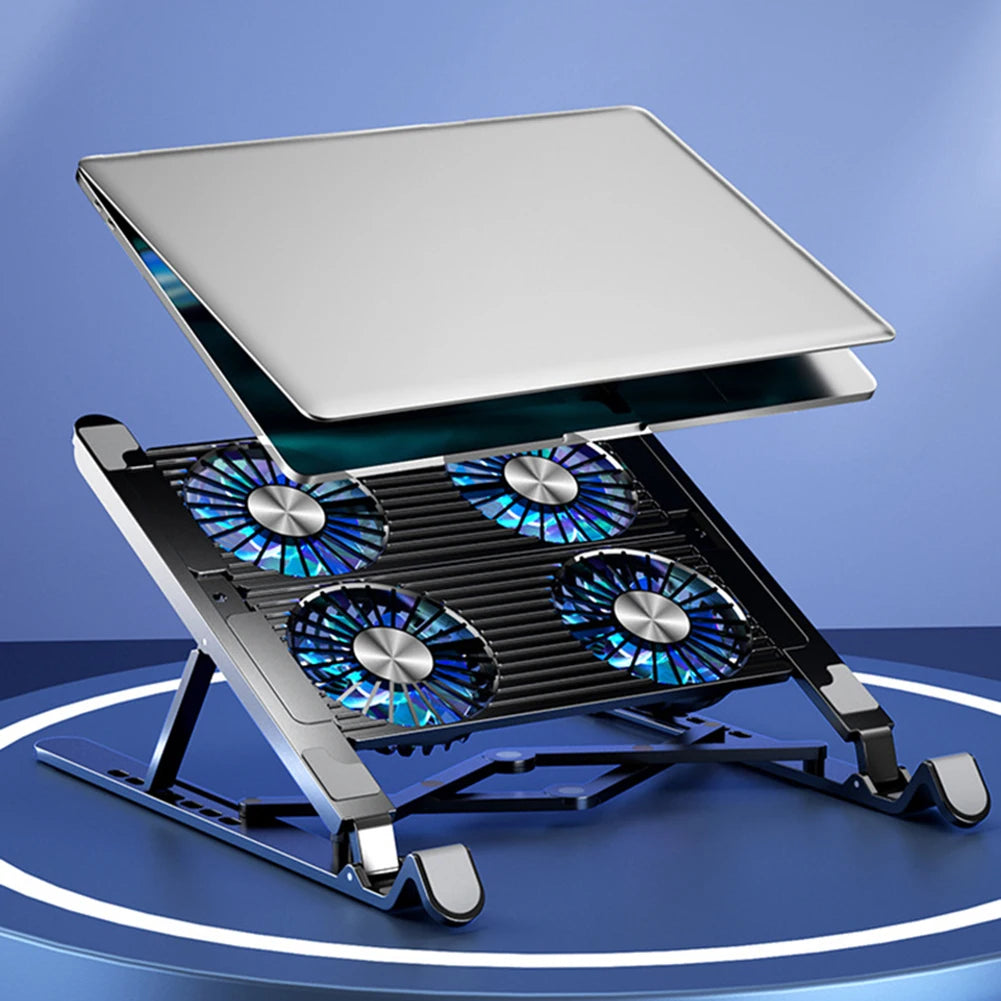 Splicing Stable Foldable Notebook Riser Portable Tablet Stand 7 Gears Adjustable Laptop Cooling Pads With Fan 2023