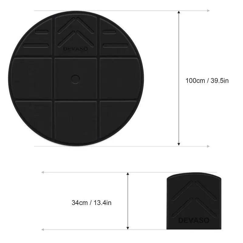 Universal VR Mat VR Glasses Surrounding Games Standing Motion Simulation Round Floor Mat PU Anti-slip Foldable Floor Mat