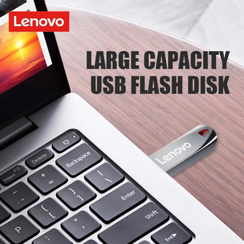 Lenovo USB Flash Drives Pen Drive 2TB 1TB Memory Waterproof U Disk High-Speed USB 3.0 Data Transmission Metal USB Flash Drive