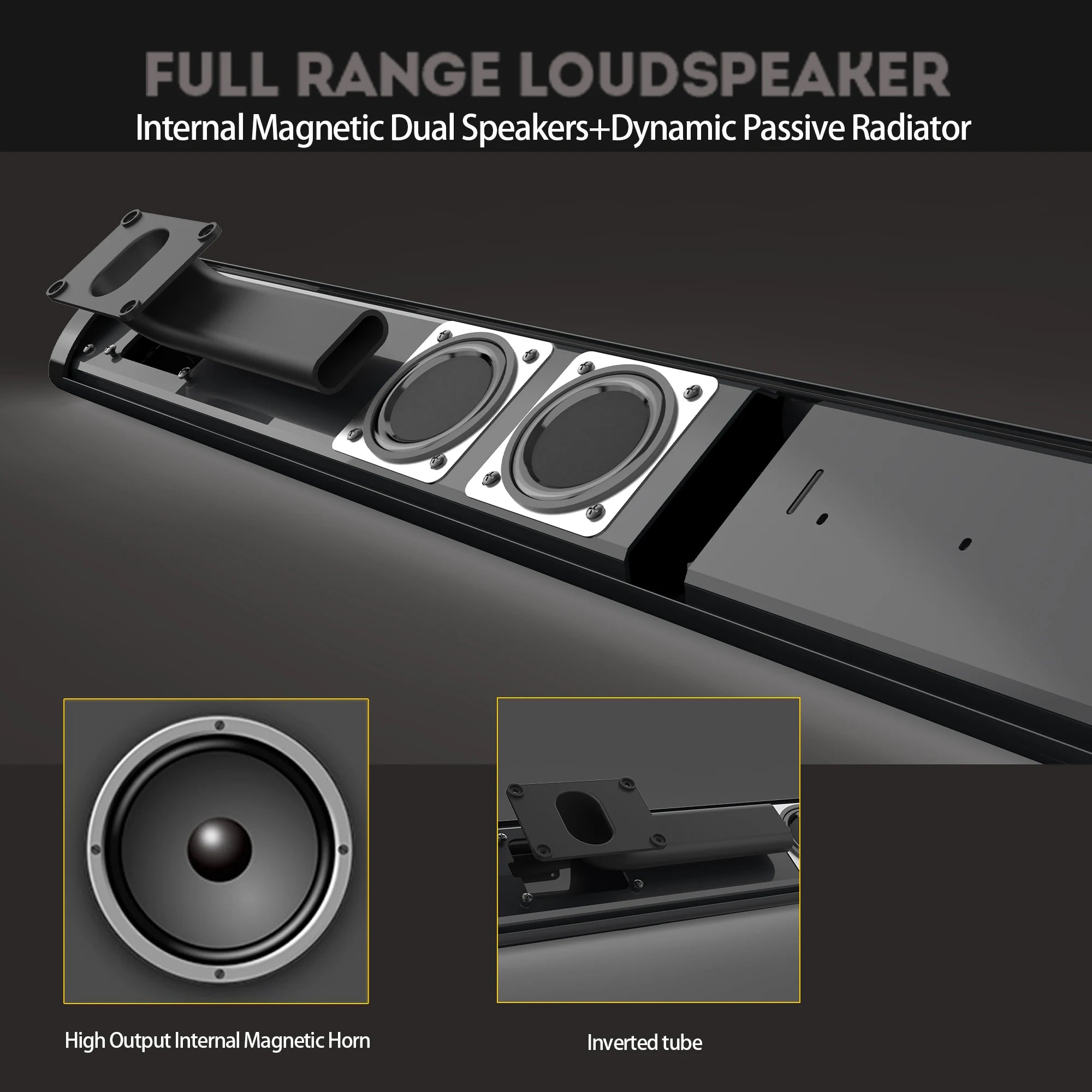 Powerful  Soundbar Sound Radio Blaster Bar Audio TV PC Computer Subwoofer Wireless Echo Wall Home Theater Bluetooth Speaker