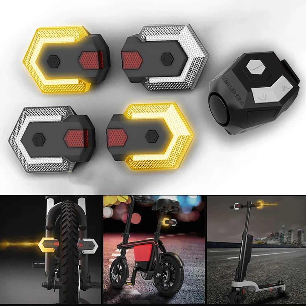 Bike Light LED Bicycle Wireless Remote Control Turn Signal Horn Taillight Warning Lamp Waterproof Outdoor Cycling Accessories