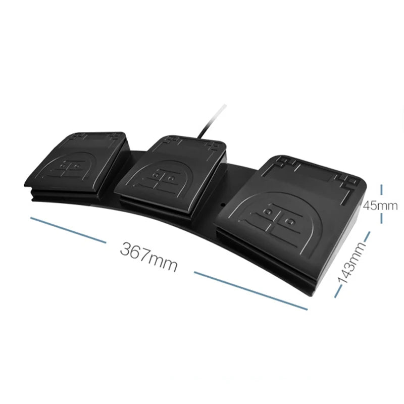USB Foot Triple Switch Controller Key Customized Keyboard Mouse Gaming Pedal for Medical Devices Instruments Computers Office