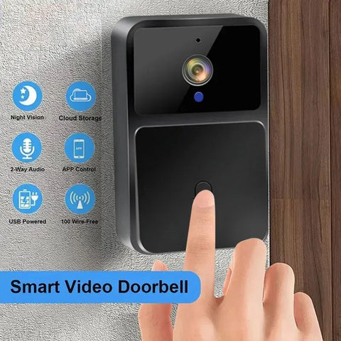 WIFI Video Doorbell Camera Night Vision HD Wireless Smart Home Security Battery Door Bell Two Way Intercom Voice Change For Home