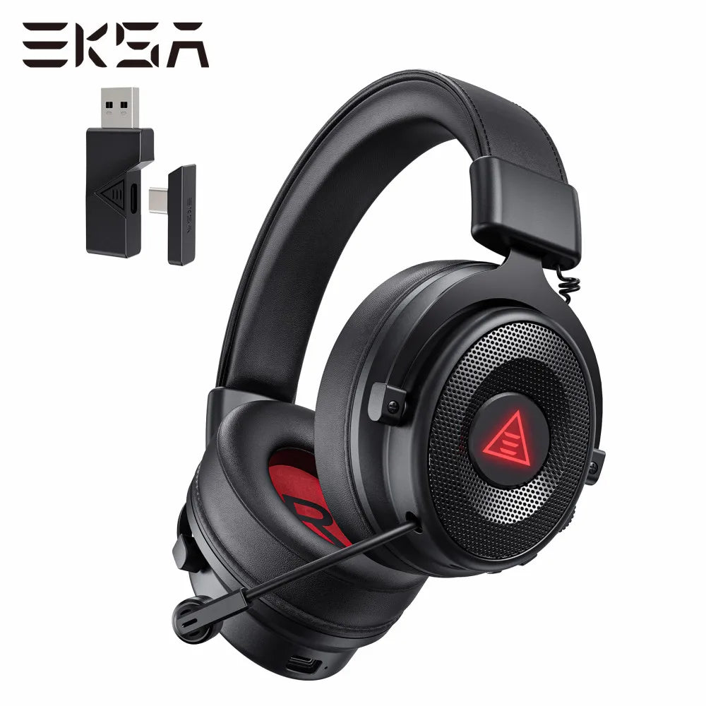 EKSA E900 BT 2.4G Wireless/Wired Gaming Headphones, Bluetooth 5.0 Headset Gamer, For PC/PS4/PS5/Xbox, with ENC Mic, 50H Playtime