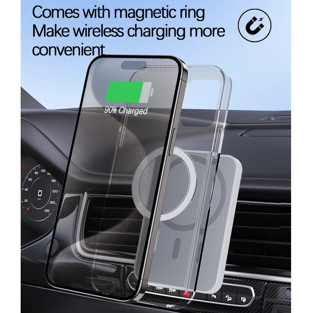 30W Magnetic Car Wireless Charger Macsafe Car Charger Air Vent Phone Holder For iPhone 15 14 13 12 Pro Max Fast Charging Station