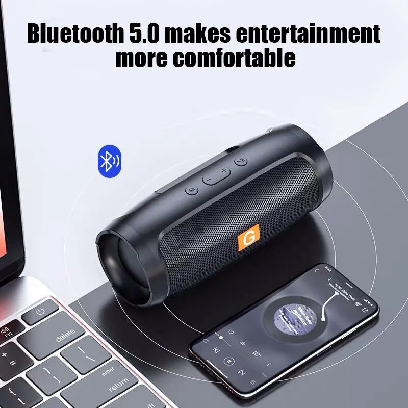 Portable Subwoofer Bluetooth Speakers Outdoor Stereo Surround Waterproof Loudspeaker Wireless Sound Box Support FM Radio TF Card