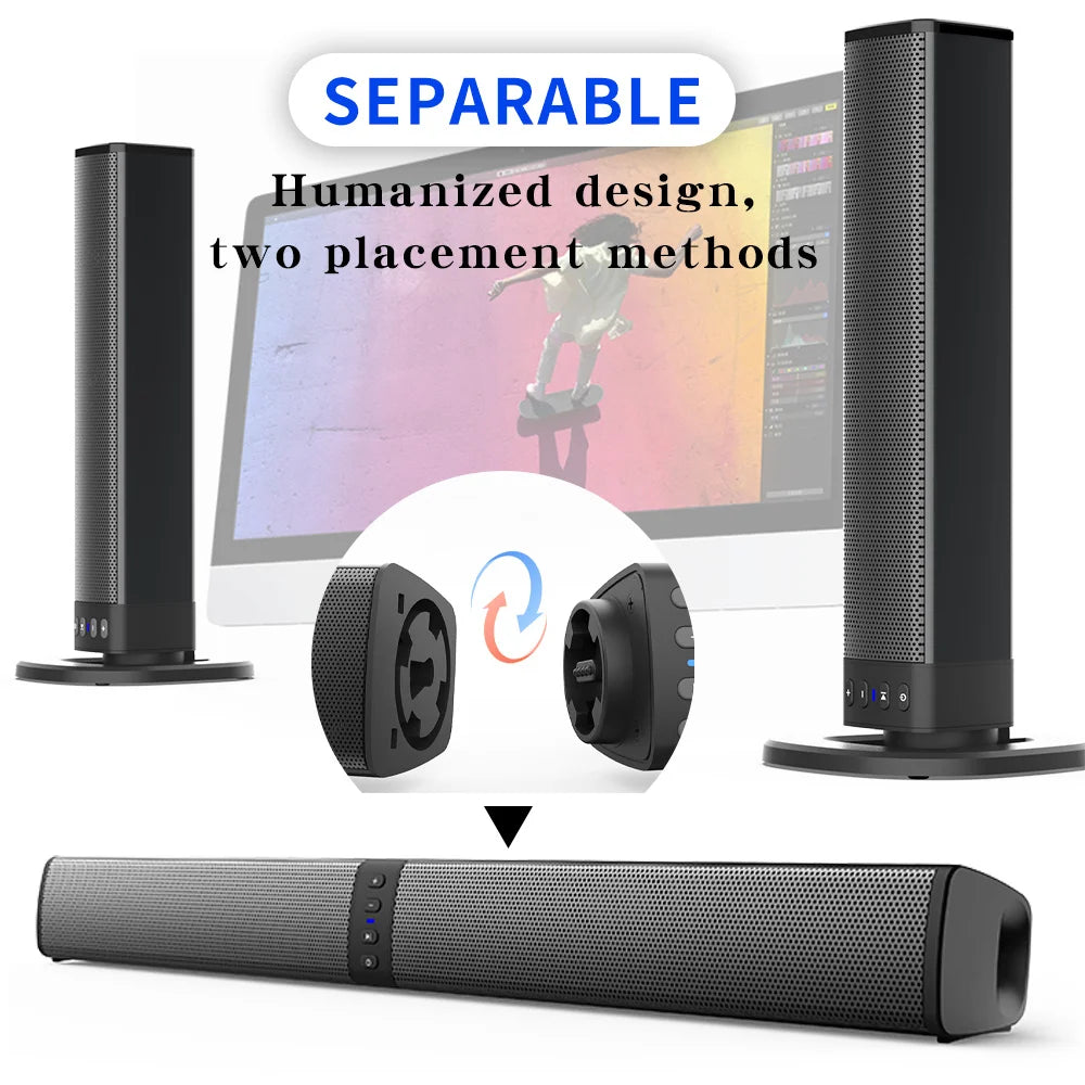 Soundbar Wireless Bluetooth Speaker Home Multi-functional Folding Bluetooth Stereo Echo Wall for PC TV