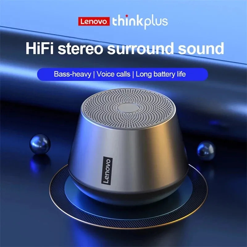 Lenovo K3pro wireless Bluetooth speaker with bass emulates the metal texture of car interior and outdoor waterproof portability