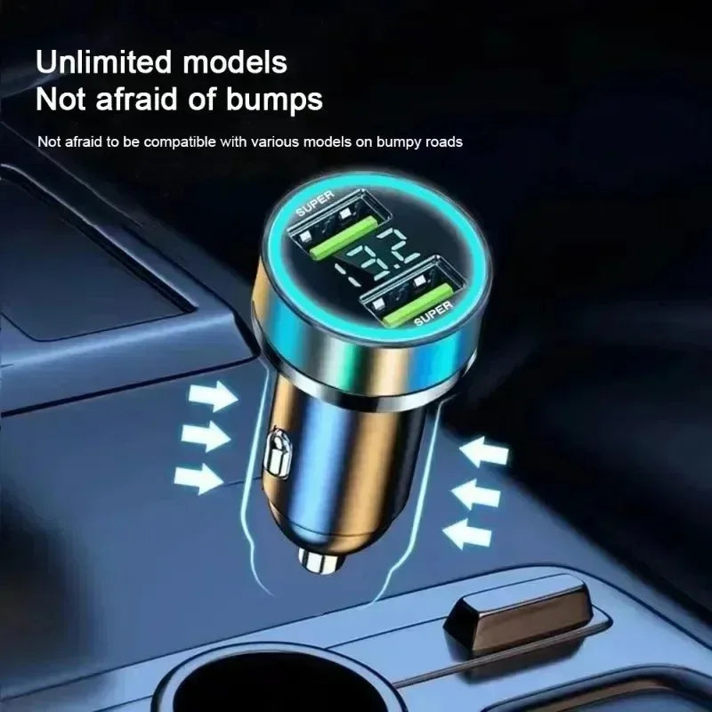 240W Car Super Fast Charger Dual USB Ports for IPhone Samsung Phone Quick Charging Adapter Automotive Chargers