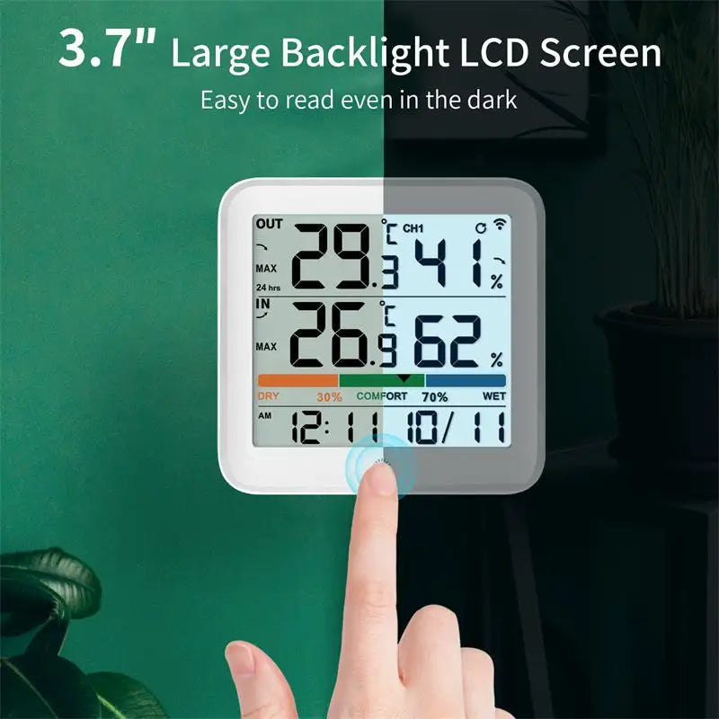 NOKLEAD LCD Digital Thermometer Hygrometer Indoor Outdoor Temperature Humidity Meter Temperature And Humidity Sensor Office Home