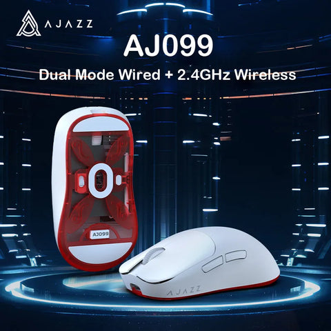 Ajazz AJ099 Wireless 2.4GHz + Wired Gaming Mouse PAW3311 for Gaming Laptop PC Optical Mice 12000DPI Max