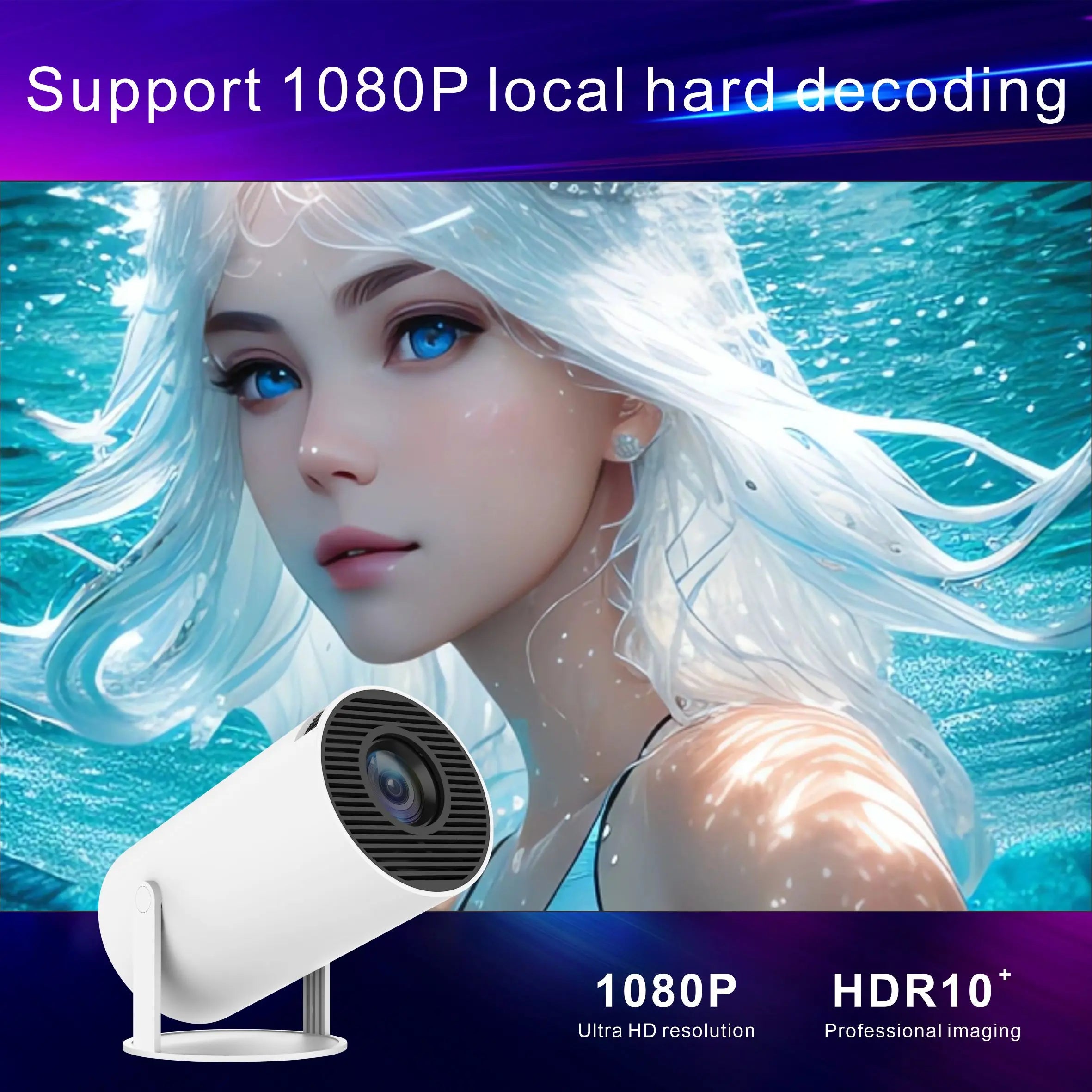 HY300 Projector Free Style for SAMSUNG XiaoMi Android WIFI Home Cinema 720P Outdoor 1080P 4K Supported HDMI USB