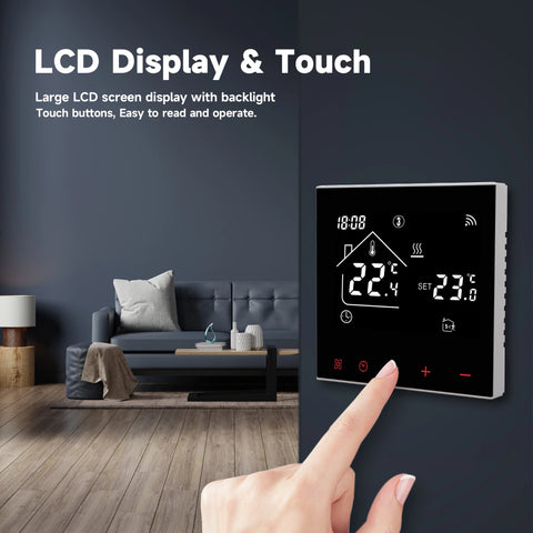 Tuya WiFi Smart Thermostat LCD Display Touch Screen for Electric Floor Heating Water/Gas Boiler Temperature Remote Controller