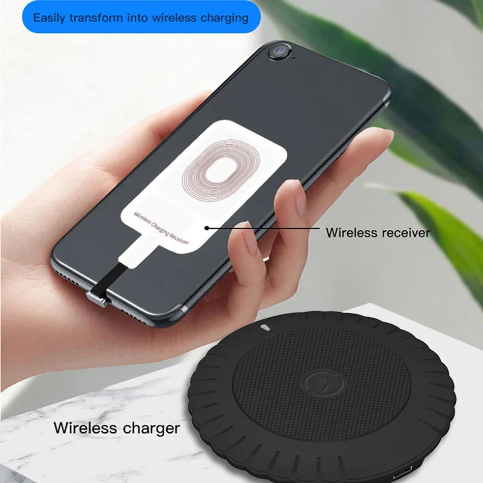 Qi Wireless Charging Receiver for Type C Micro USB Iphone Universal Wireless Charging for Samsung Huawei Ipone5-7 Xiaomi