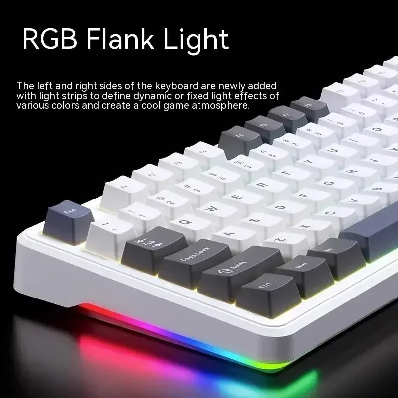 Aula F87 Pro Mechanical Keyboard Wired/2.4g Wireless/Bluetooth Hot Swap Rgb Gasket Pbt 87 Keys Customized Pc Gaminsg Keyboards