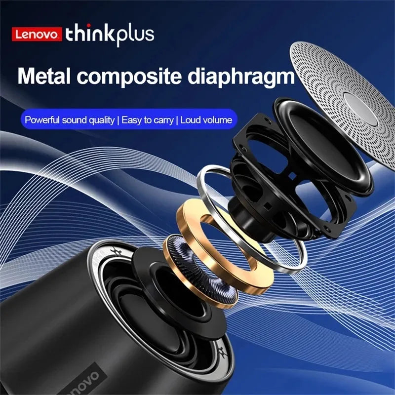 Lenovo K3pro wireless Bluetooth speaker with bass emulates the metal texture of car interior and outdoor waterproof portability