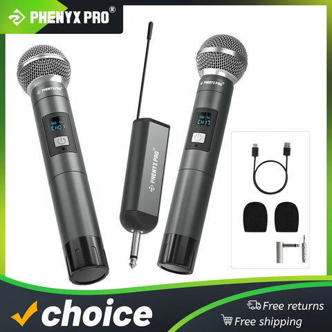 2 channel Digital Portable Wireless Microphone UHF Recording Karaoke dji Mic 900mhz Professional Handheld Mic Church Work