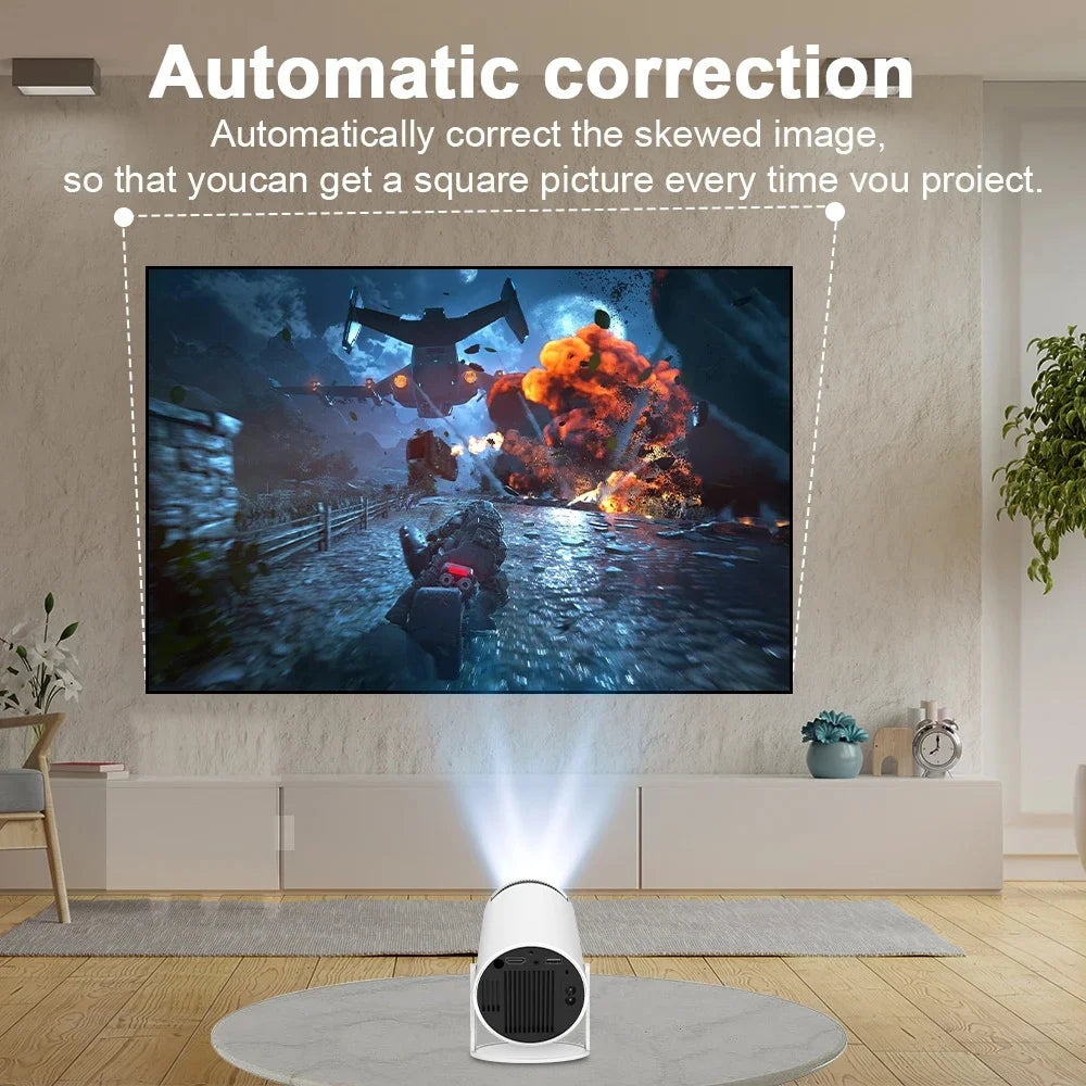 HY300 projector 4K Android 11 Dual Wifi Bluetooth Lcd 1280*720p 200Ansi 1+8GB Home Projector Theater ourdoor office projector