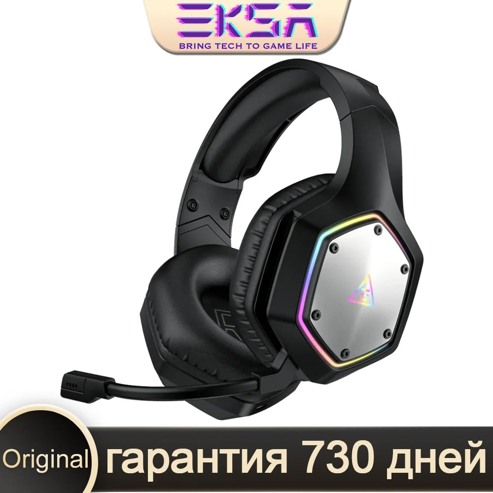 EKSA E1000WT RGB Wireless Gaming Headset 7.1 Surround Sound Gamer Headphones with ENC Mic Wireless Gamer Headset for PC/XBOX/PS5