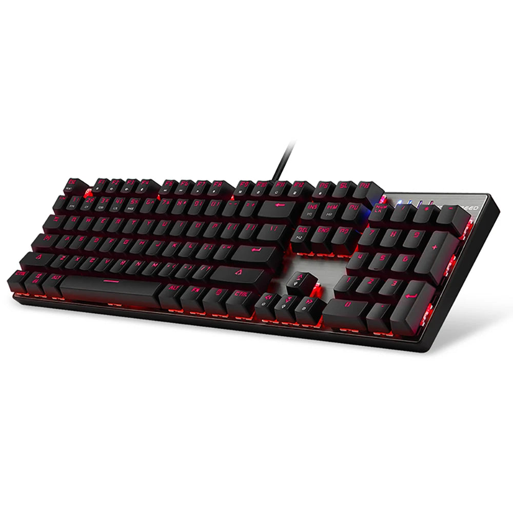 Motospeed CK104 Gaming Mechanical Keyboard 104 Keys RGB Backlit Wired Computer Office Typing Keyboards Red Switch For PC Laptop