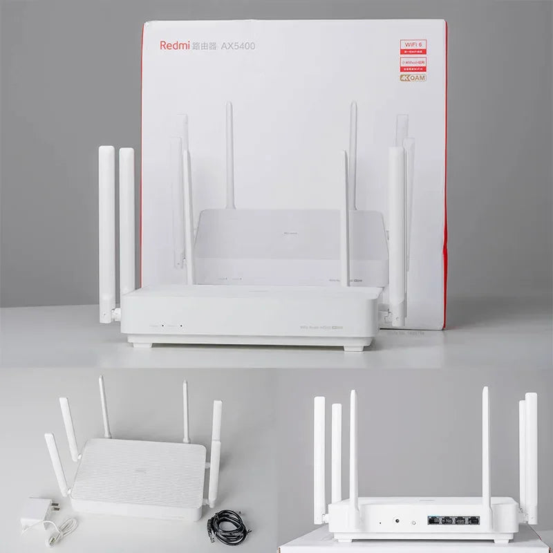 Xiaomi Redmi AX5400 Wifi Router Mesh System WiFi 6 4K QAM 160MHz High Bandwidth 512MB Memory for Home Work With Xiaomi App