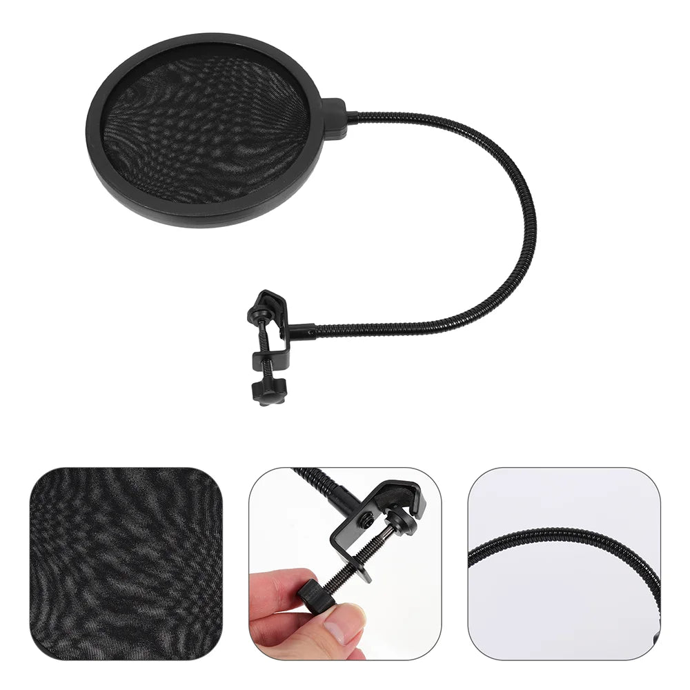 Microphone Blowout Net Durable Double Layer Windscreen Micr Wind Screen recording studio microphone blowout prevention net