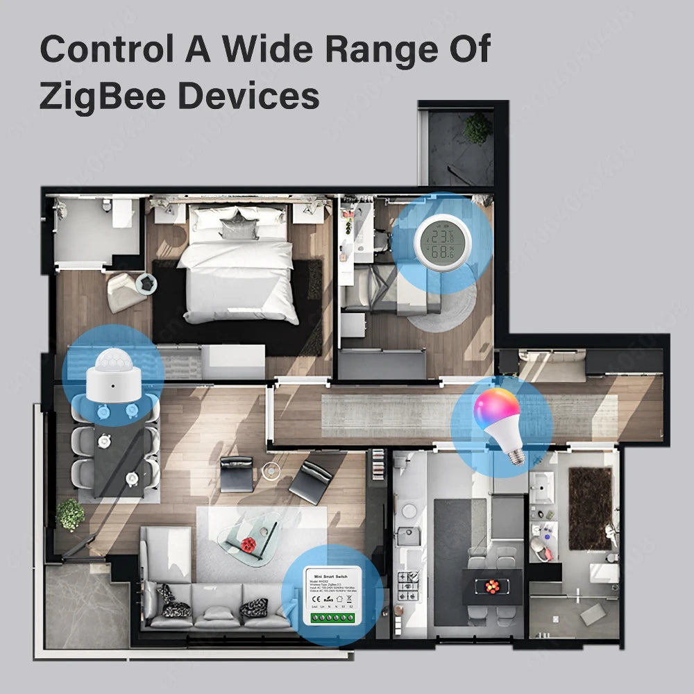 Tuya ZigBee Gateway Bridge Wireless Smart Multimode Hub SmartLife App Remote Control Compatible with Alexa Google Home Assistant