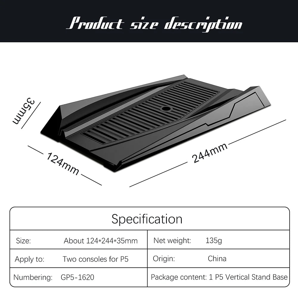 Vertical Stand For PS5 Console Dock Cradle Mount Bracket Holder For PS5 Host Base For Playstation 5 Console Gaming Accessories