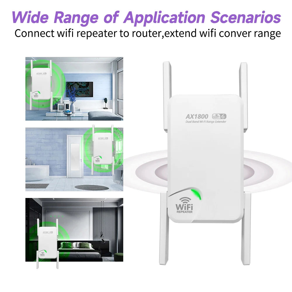 WODESYS 1800Mbps Wifi Repeater Wireless WIF Extender Booster 5G 2.4G Dual-band Network Amplifier Long Range Signal WifFi Router