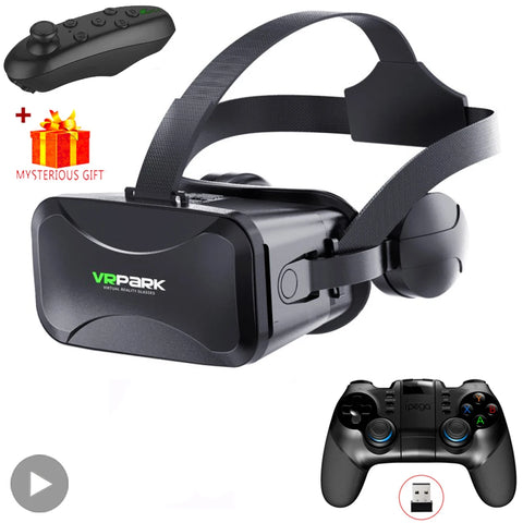 VR Glasses Virtual Reality 3D Headset Smart Phone Helmet Goggles Devices Lenses Smartphone Viar Headphone Mobile Controller Cell
