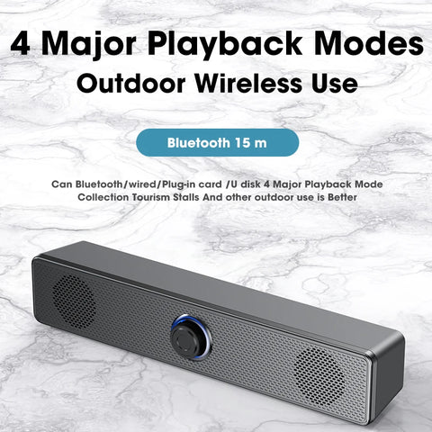 Bluetooth 4D Surround Speaker Home Theater Sound System Computer Soundbar For TV Subwoofer Wired Stereo Strong Bass