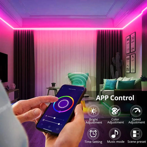 12V LED Strip Neon Lights Tuya Smart Life WiFi APP Remote Control RGB Neon Sign Tape Outdoor Garden Room Decor Alexa Google Home